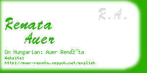 renata auer business card